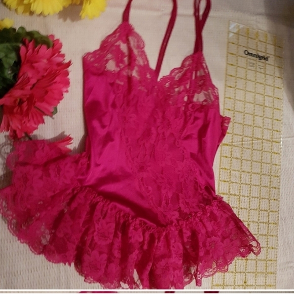 Other - Chemise Pink Ruffle Babydoll Lingerie NWOT
